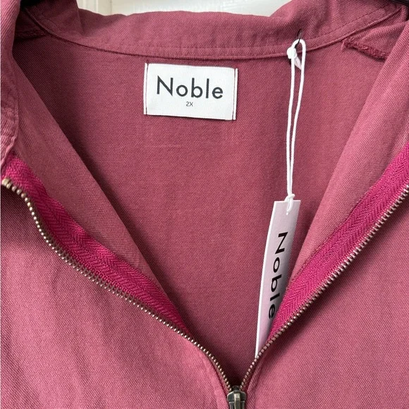Noble Utility Zip-Up Dress in Bordeaux, 2X NWT - Picture 3 of 6